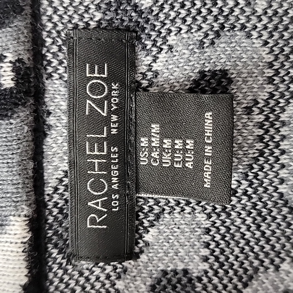 Rachel Zoe Medium animal print zip up sweater - Picture 4 of 6